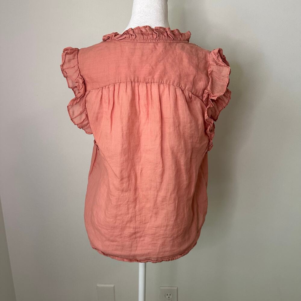 Frame Pink Button Front Sleeveless Top Size Xs - image 5